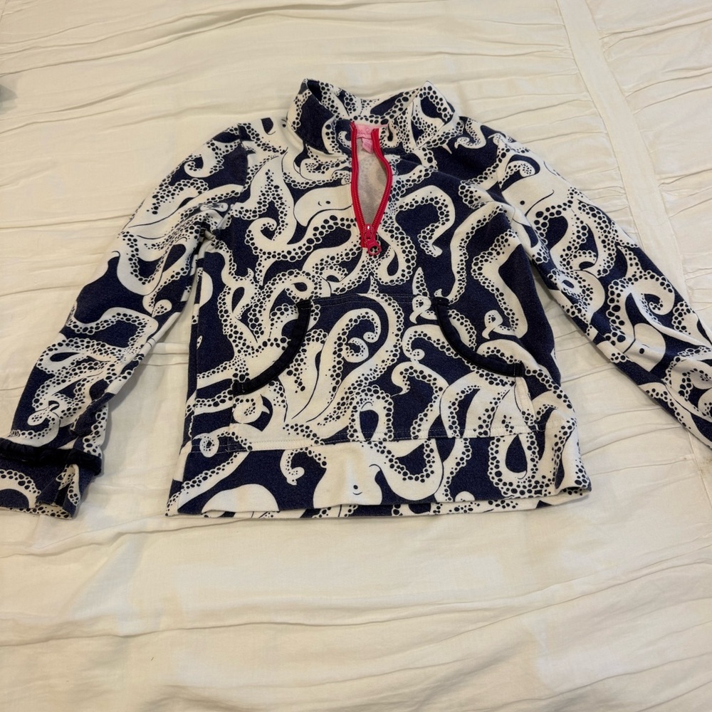 Lilly Pulitzer Navy and White Octopus Popover